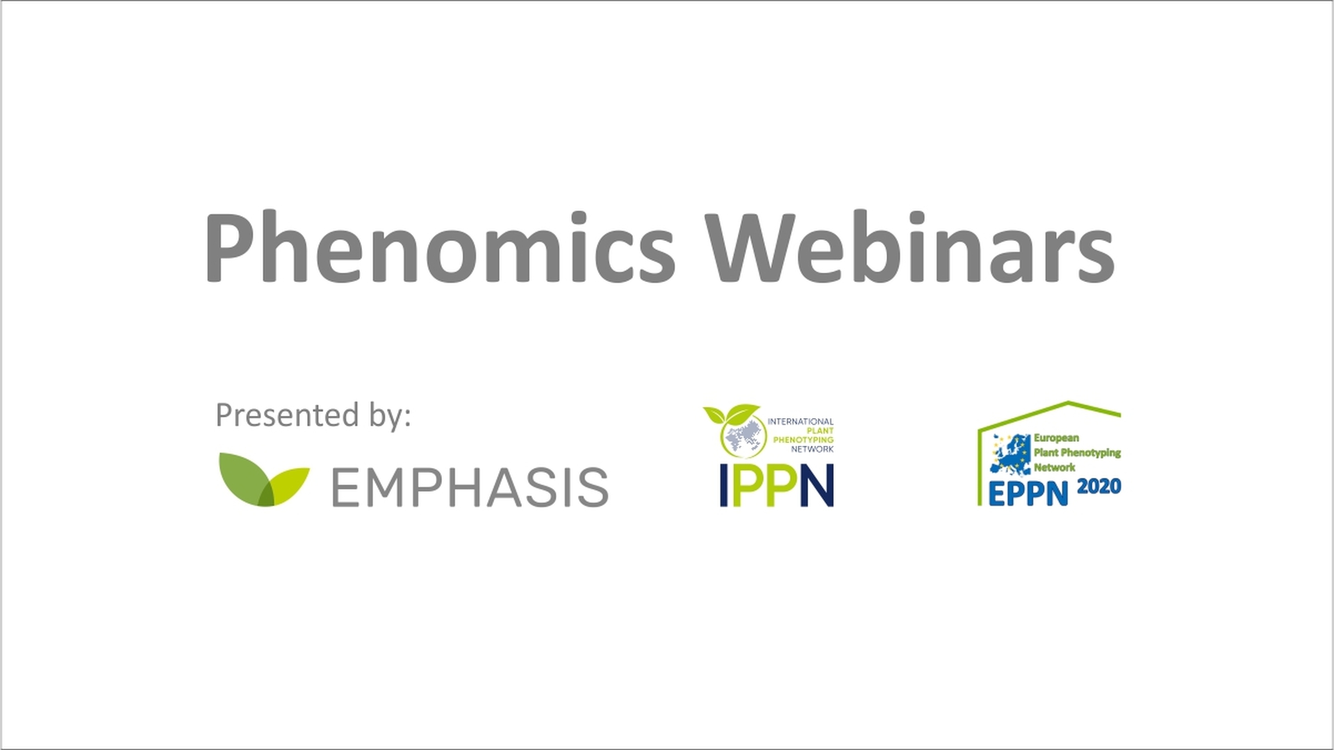 Phenomics Webinars